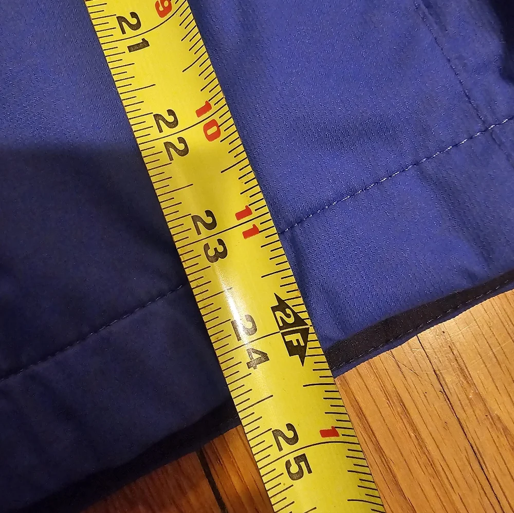 LL Bean Hooded Lined Windbreaker Jacket Blue/Pink Girl's Size L 14-16
